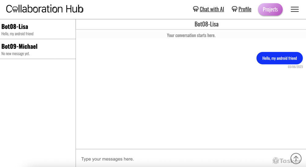 Collaboration Hub | Message Box