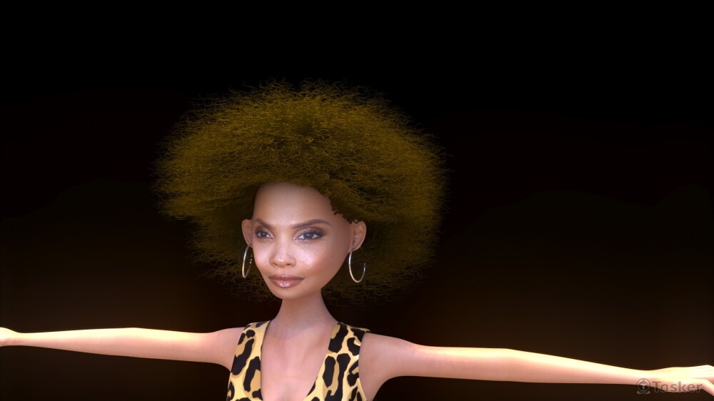 豹女郎半身半裝