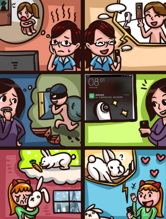 手機周邊產品廣告漫畫