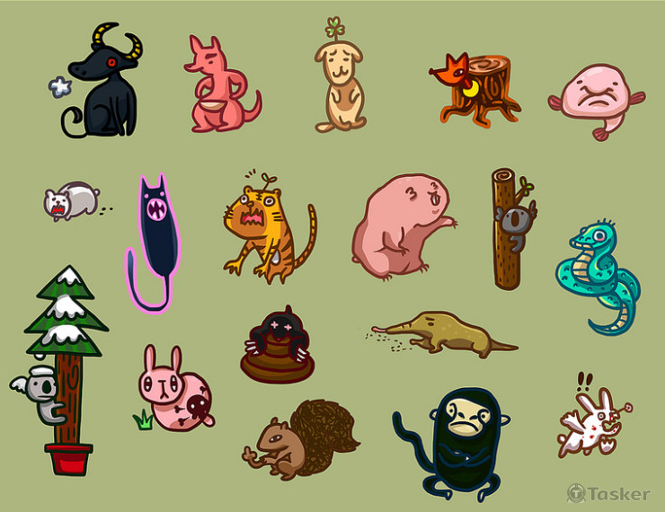 奇特動物貼紙