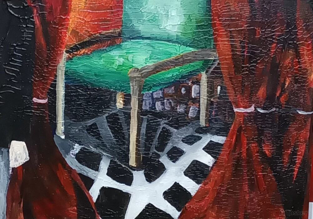 《午夜隱蔽處》壓克力54x41cm