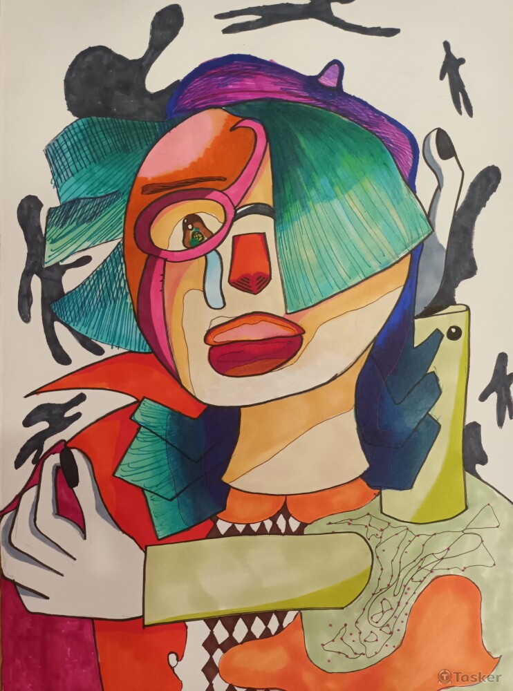 《設計人像 》麥克筆