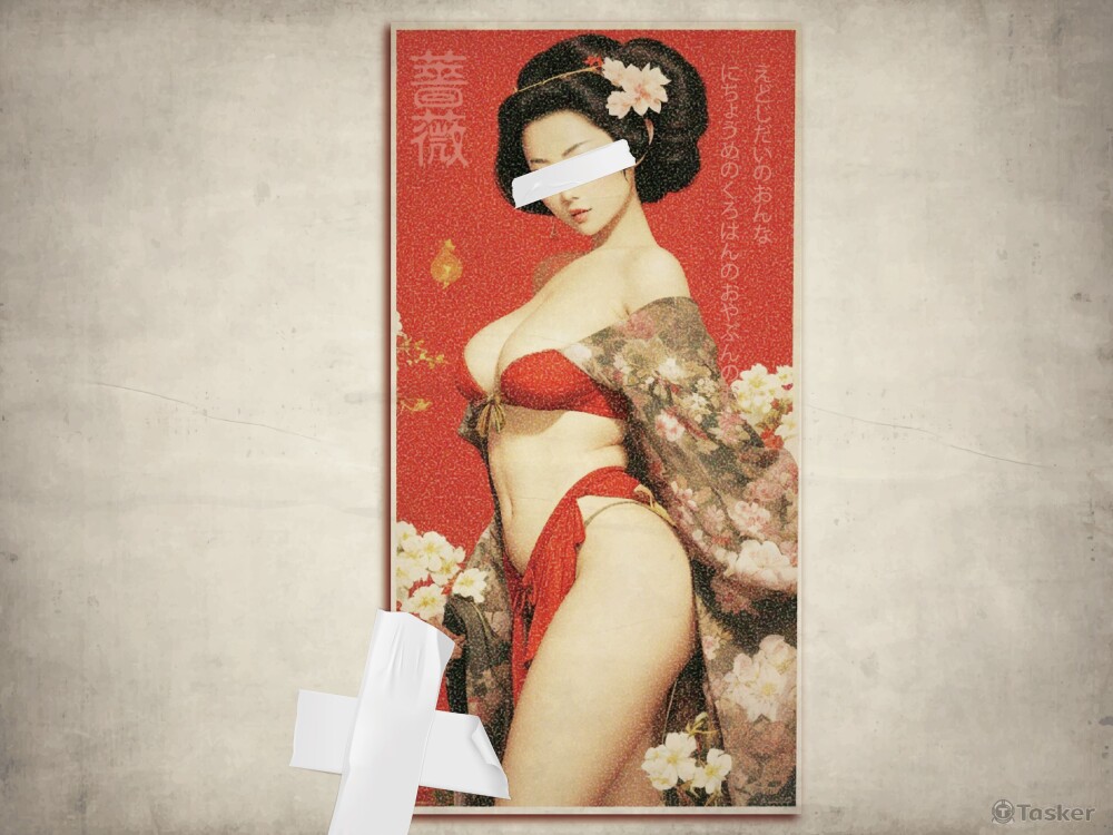 日本藝妓舊海報