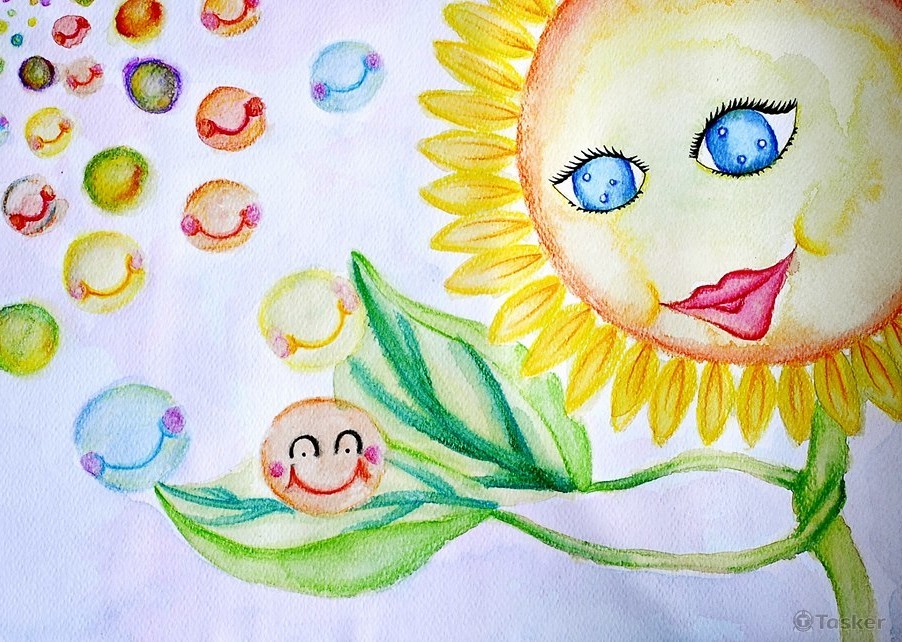 手繪插畫(水彩+色鉛筆+代針筆)