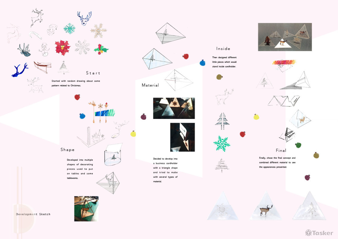 Christmas Business Cardholder＿Development Sketch