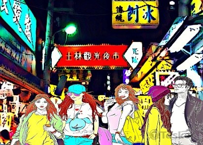 明信片什計-士林夜市