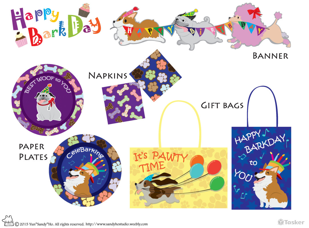 生日印刷製品印畫設計