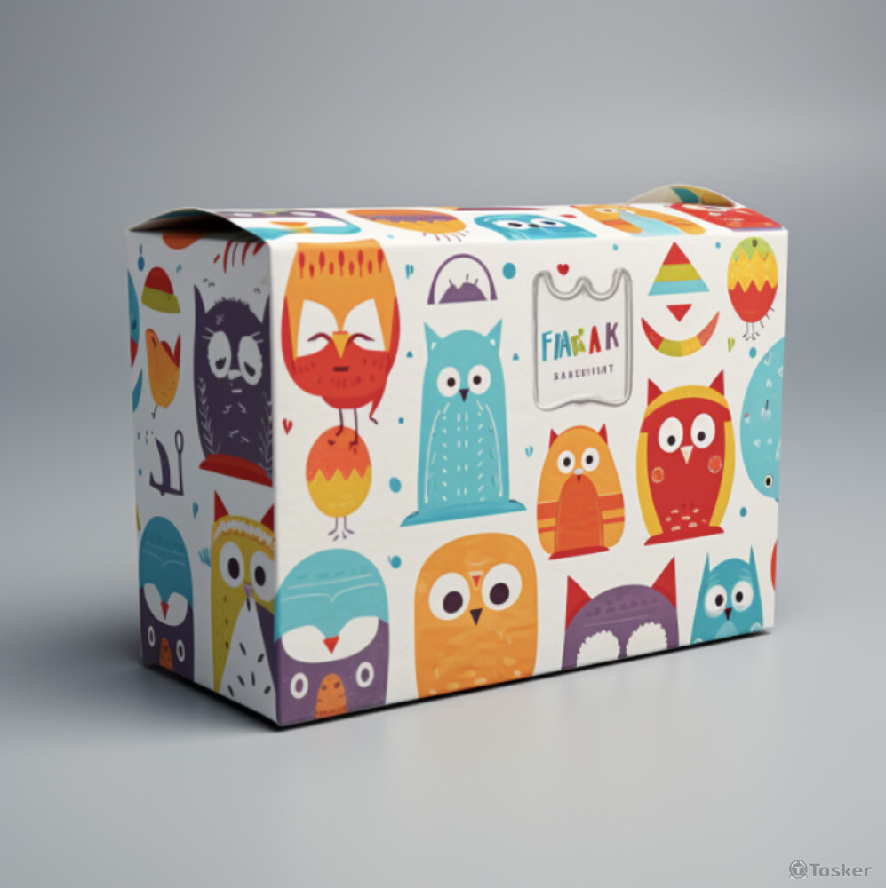 可愛面紙盒包裝設計