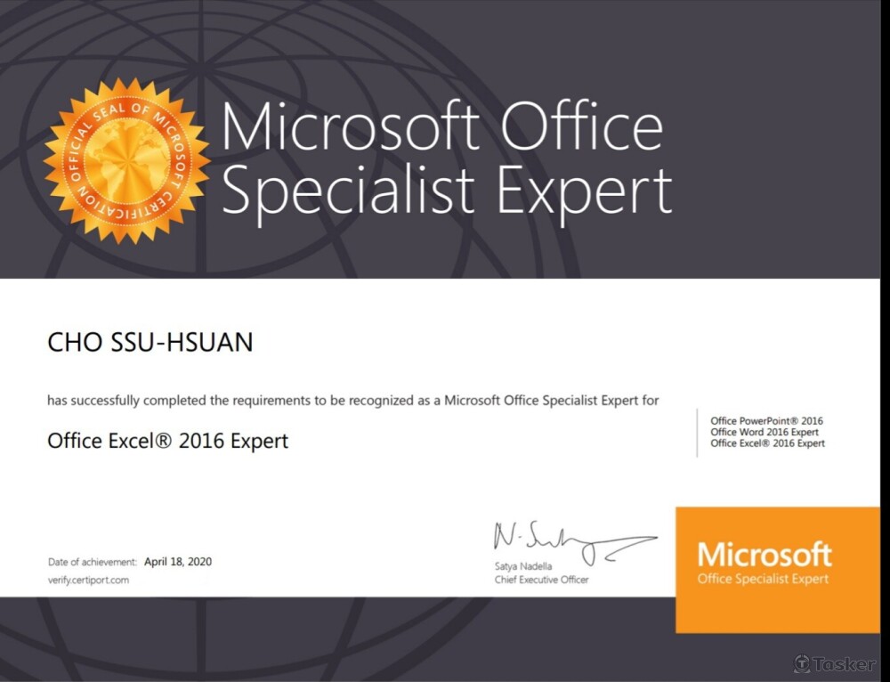 Microsoft Office Excel 2016 Expert