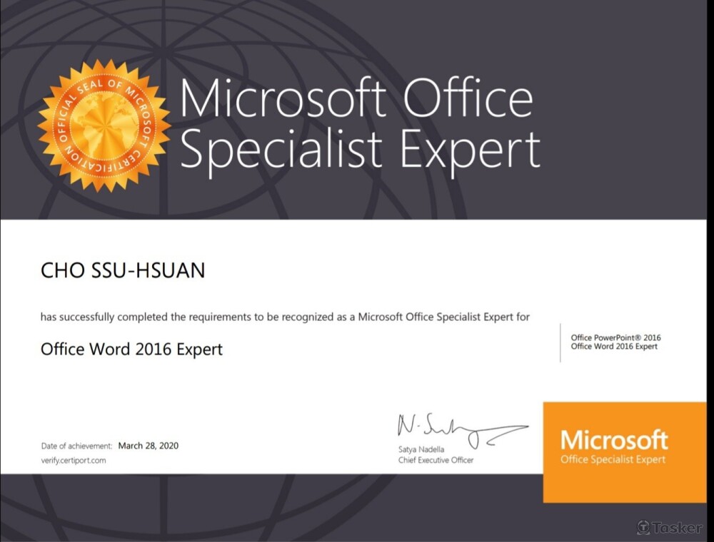 Microsoft Office Word 2016 Expert