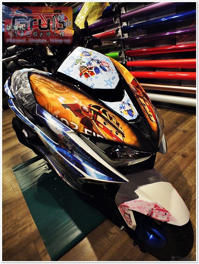 卡通機車彩繪設計-波力