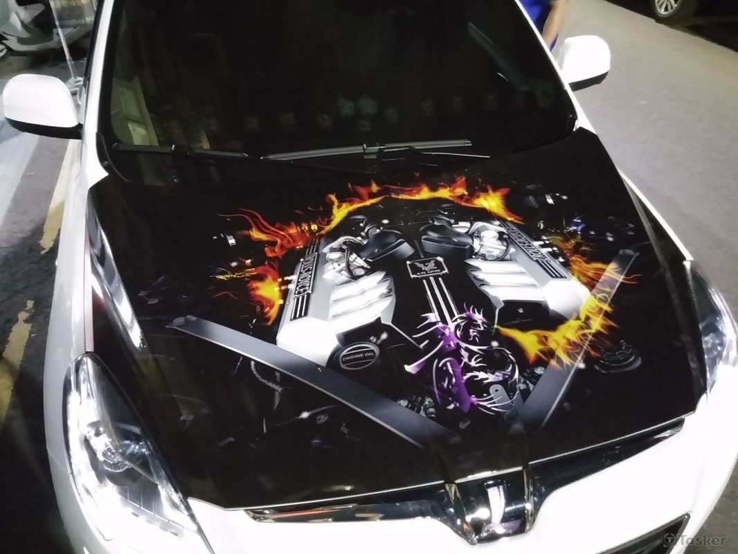 彩繪範例~透明引擎蓋