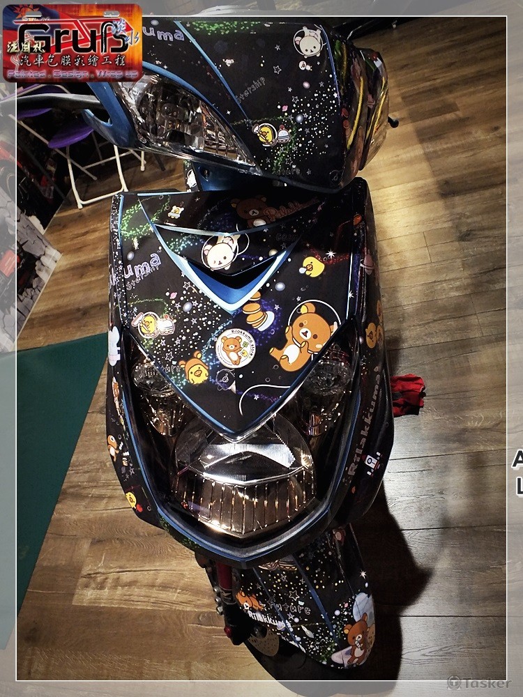 卡通機車彩繪設計-拉拉熊