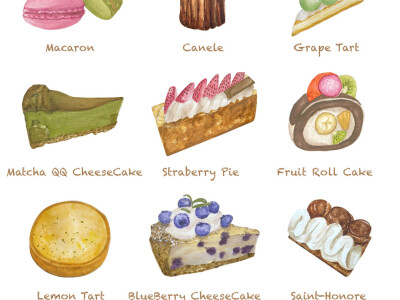 時尚插畫 水彩手繪