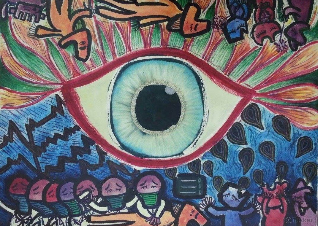 《拚不出的完美》: 轉彎。遇見-第11屆全國安寧療護繪畫比賽(第二名)