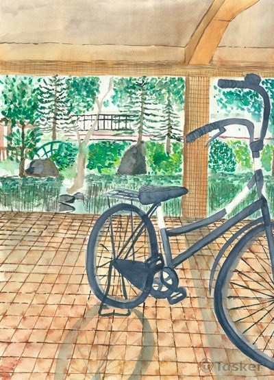 《寧靜》: 2009台灣師範大學校園寫生(第三名)