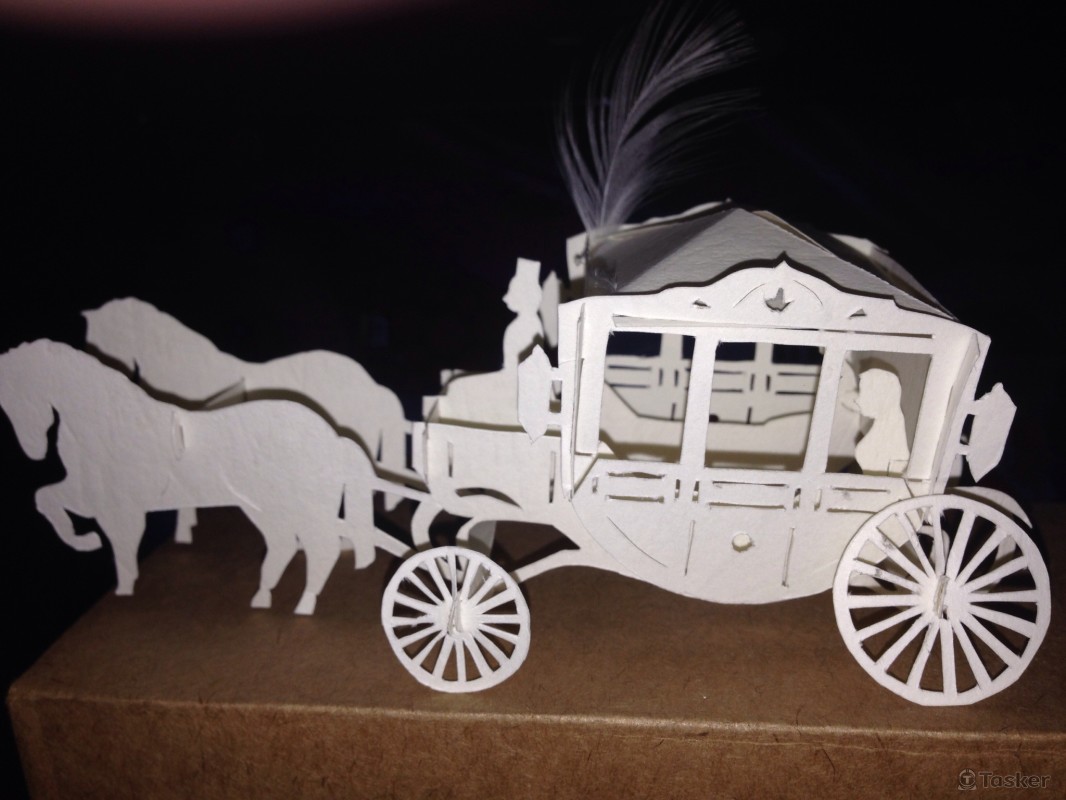 紙雕-馬車