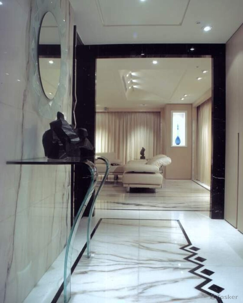 玄關及石材弧形造型拱門