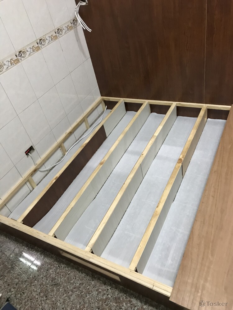 鐵路式工法架高地板