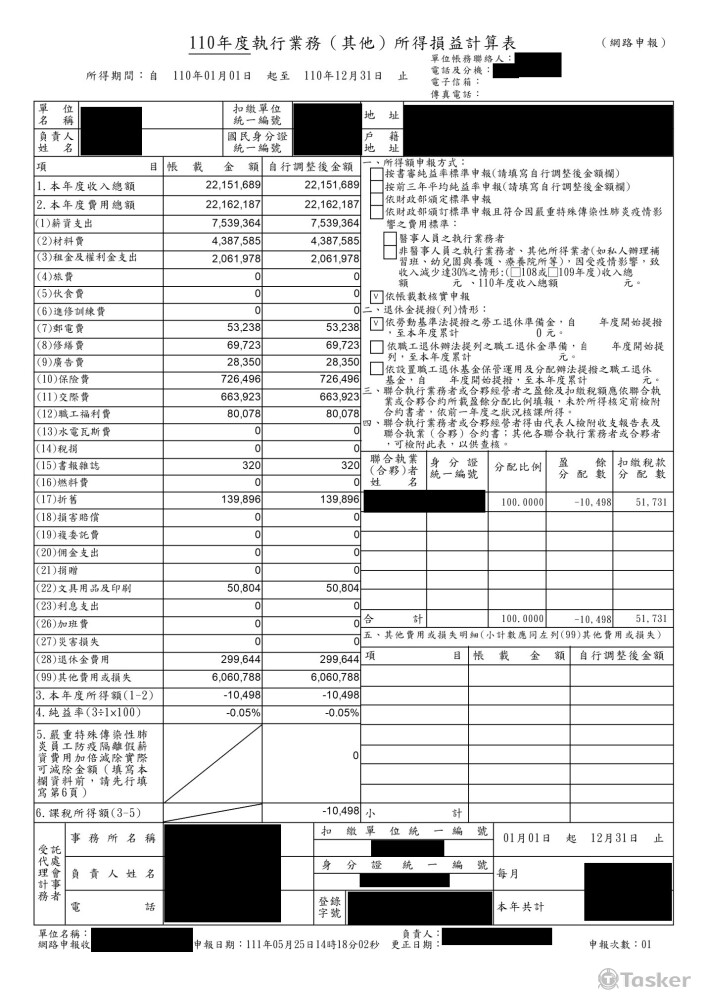 每年5月執行業務所得申報