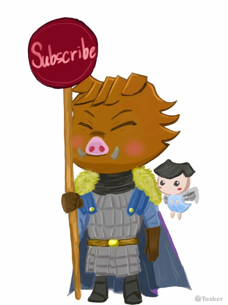 Q版角色 原創角色  -野豬騎士 P毛&Angle J