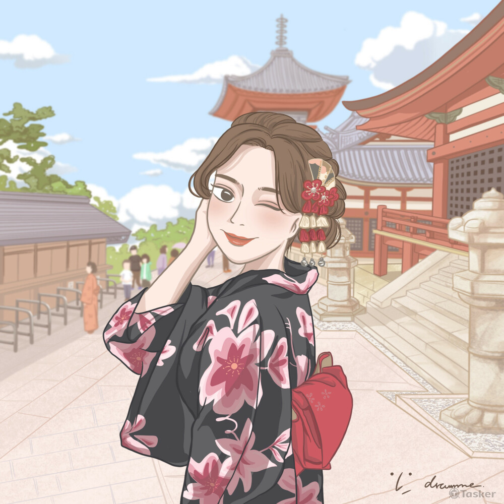 有朝一日，希望能在京都清水寺，身著和服走在懷舊街道，一探清幽。