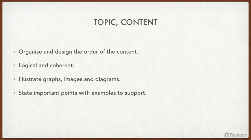 內容的設計，講求邏輯性