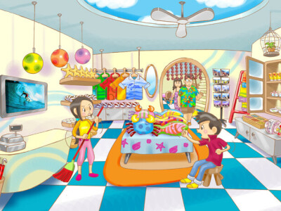 兒少插畫( 彩色/灰階 )