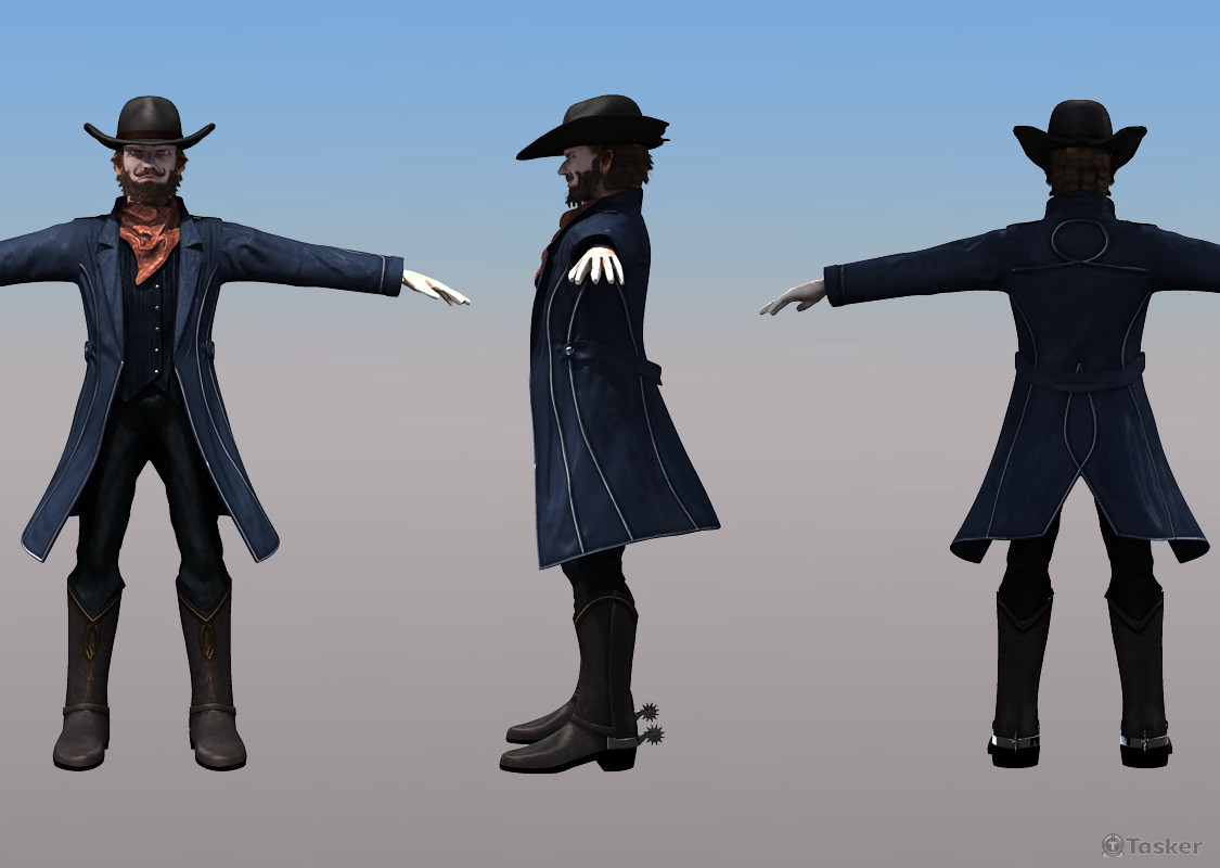 西部牛仔3D遊腳色製作