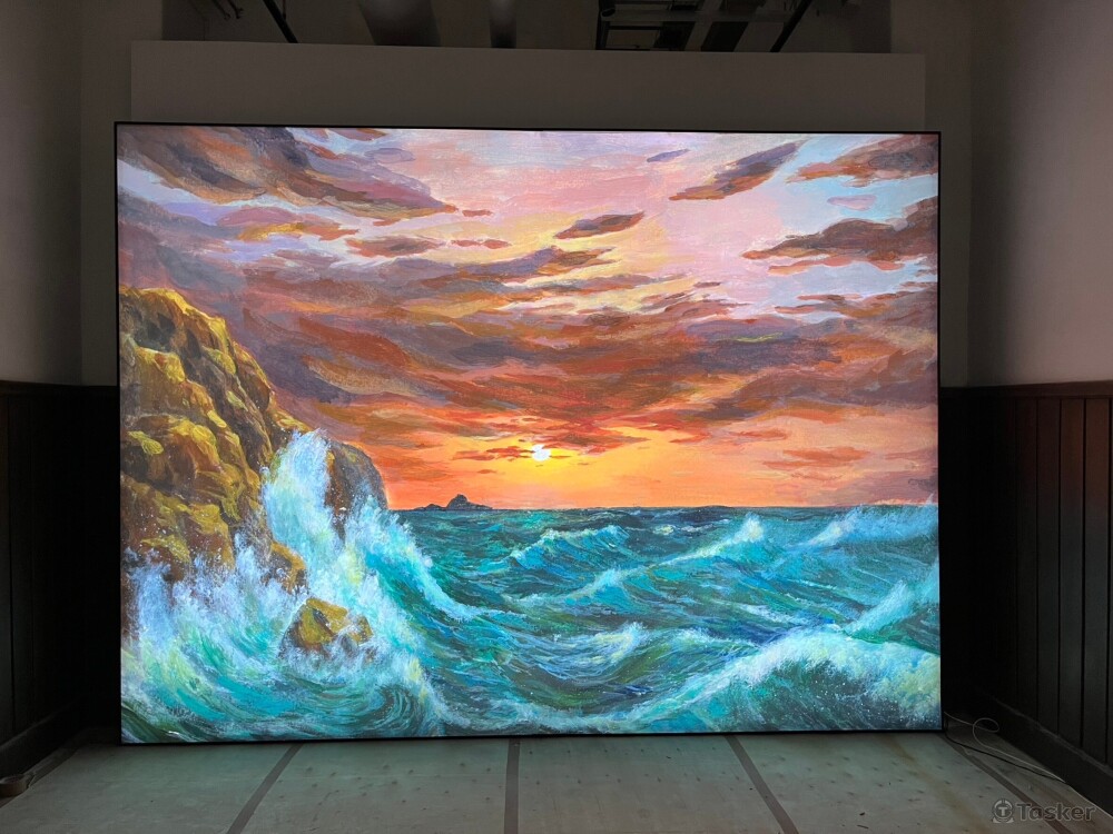 手繪風景畫-輸出光牆場景道具