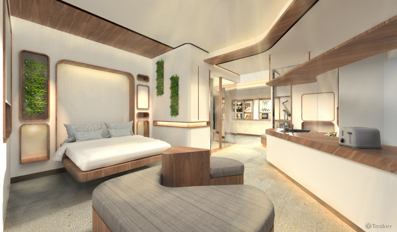 三代宅起居室與主臥室