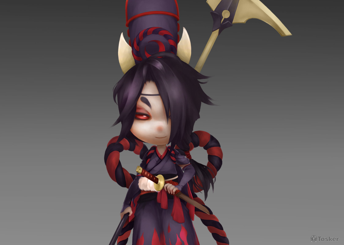 陰陽師_鬼黑使Q版同人