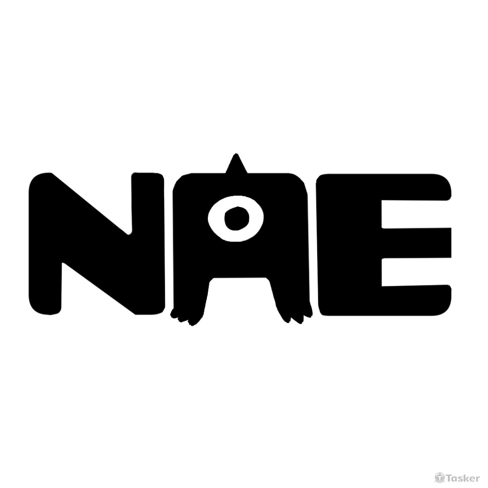NAE NAE 補給站品牌LOGO：漫畫IG創作者，富玩心的設計。