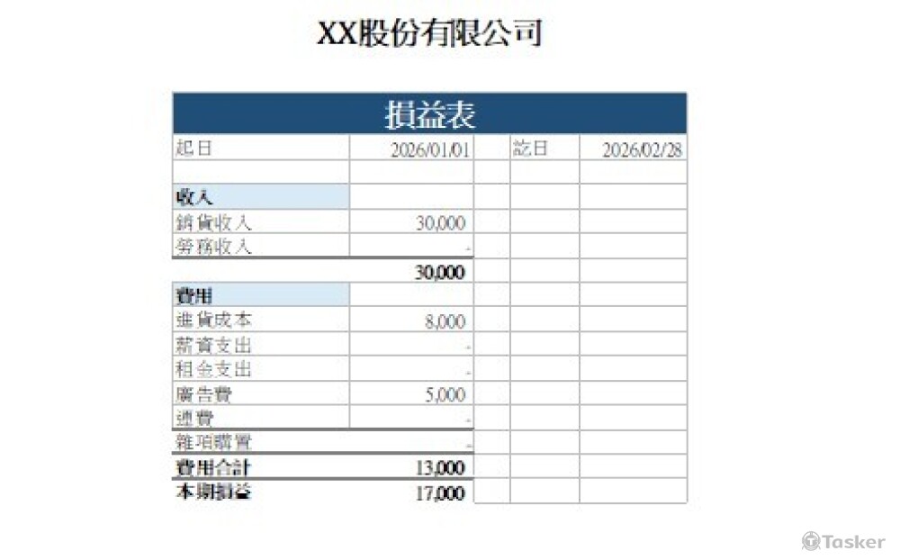 自動產出報表