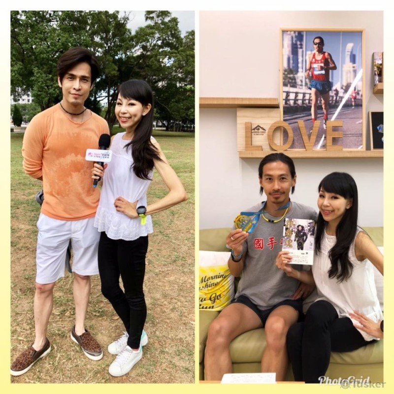 網路運動節目專訪藝人GINO、馬拉松國手