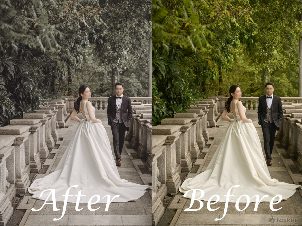 降低過艷的植物綠色彩度