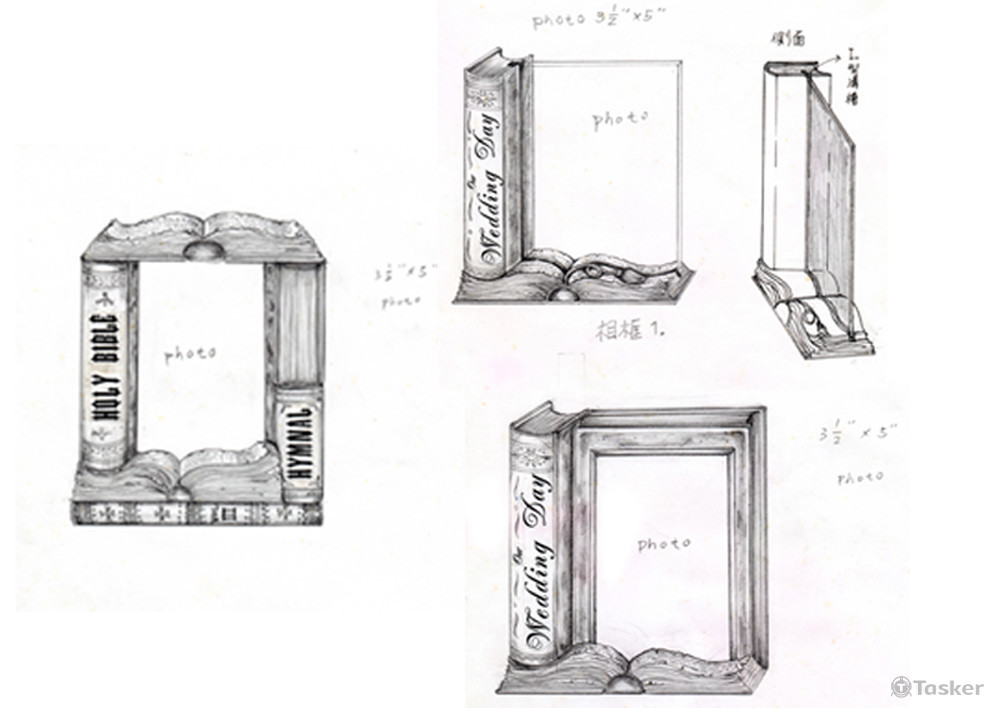 POLY復古相框設計-素描