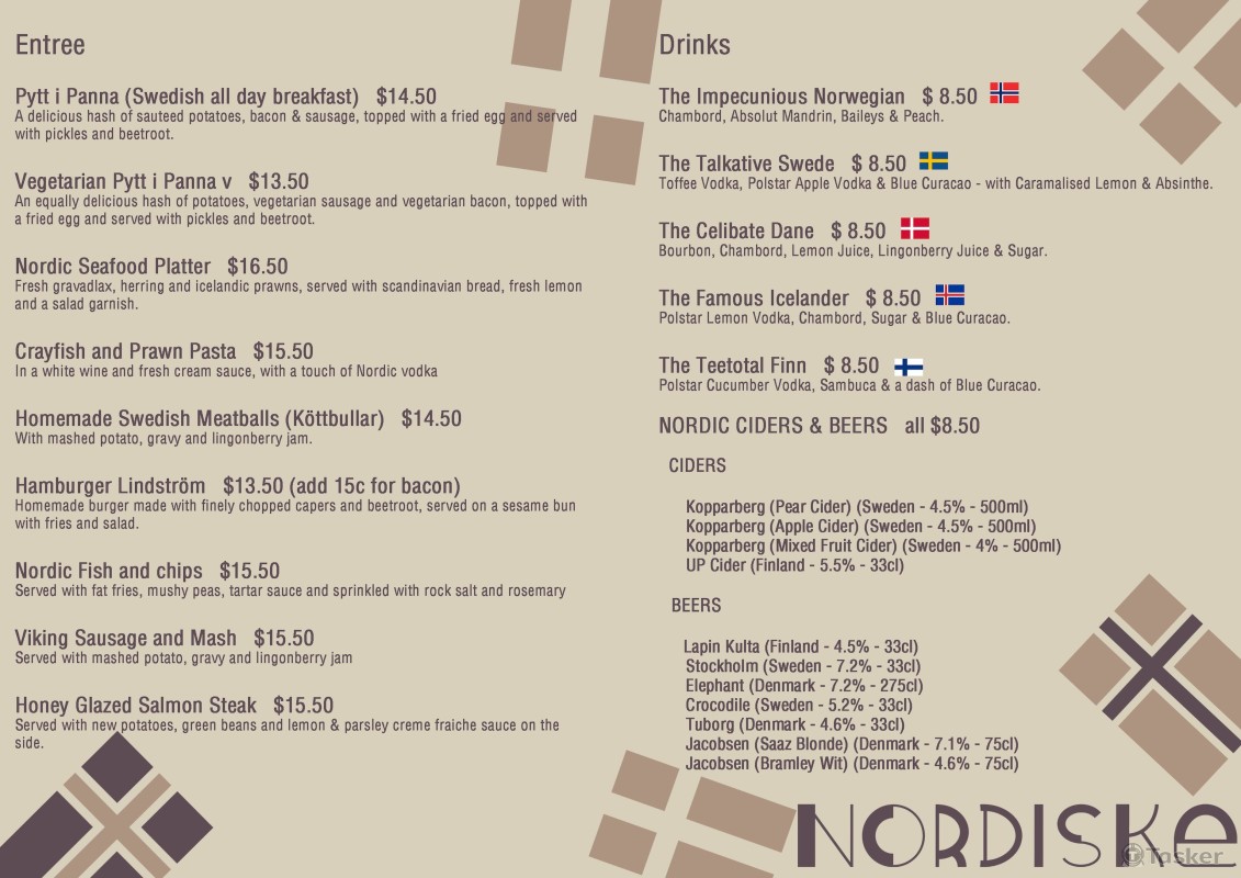 nordiske 菜單