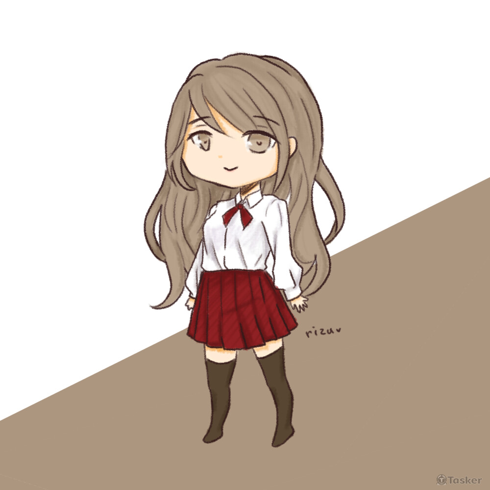 日式插畫風Q版人物立繪