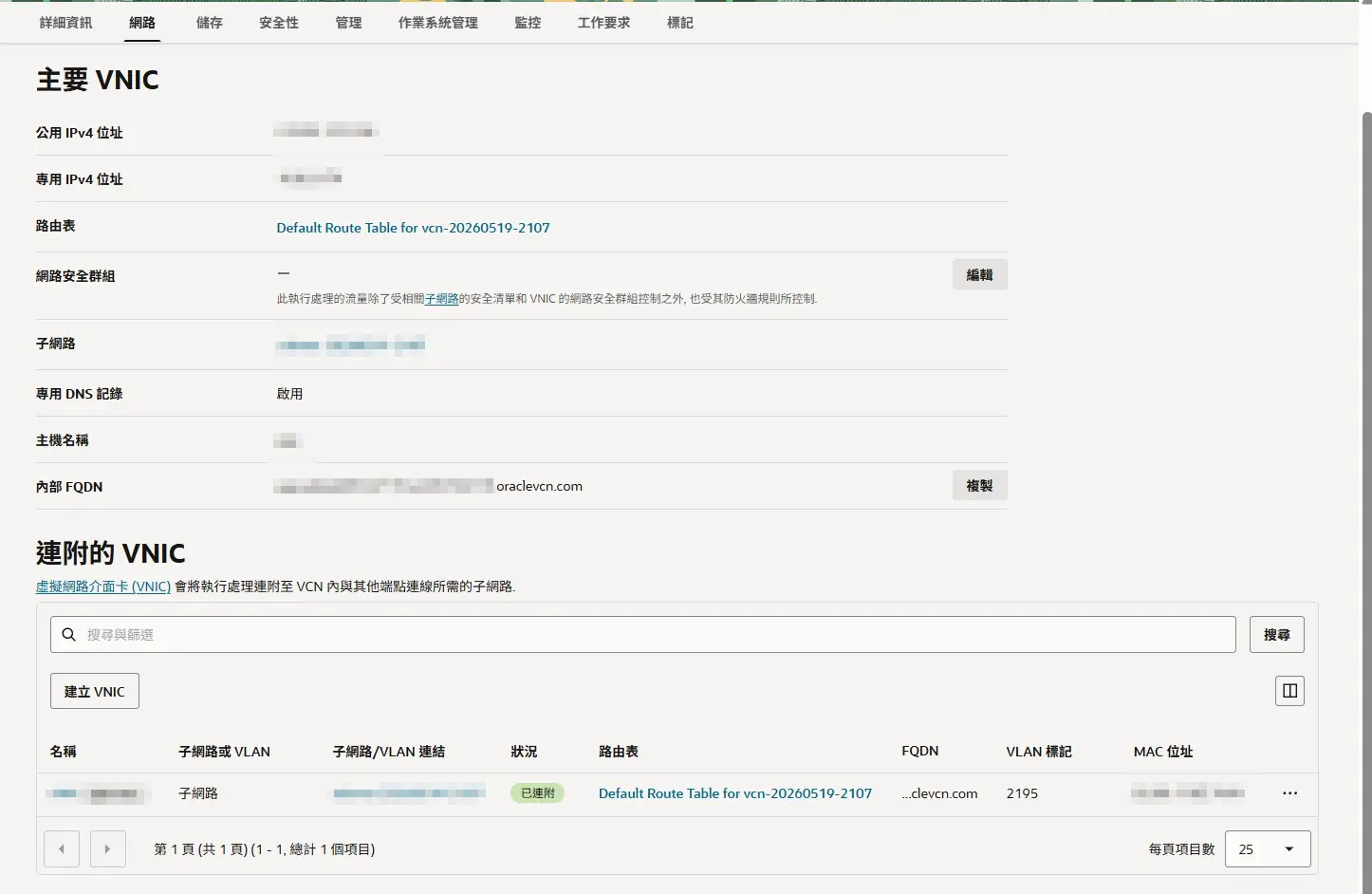 Oracle Cloud 新加坡節點，固定公用 IP，VCN