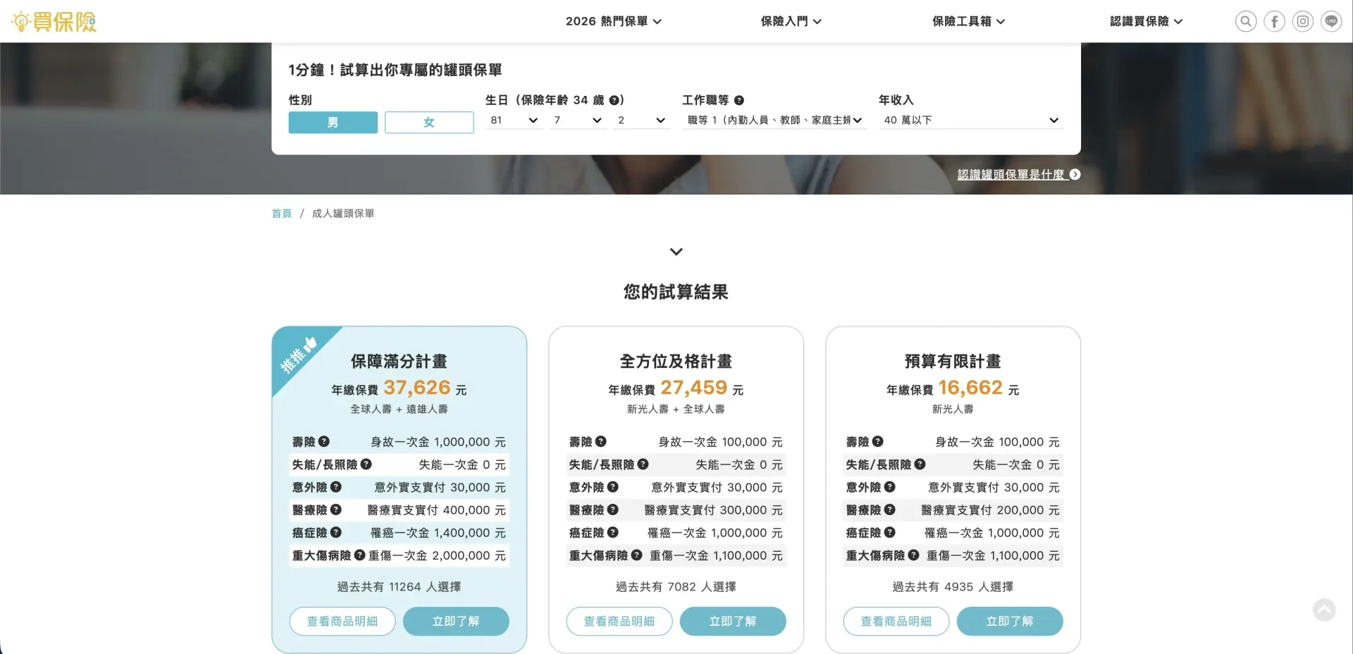 罐頭保單推薦