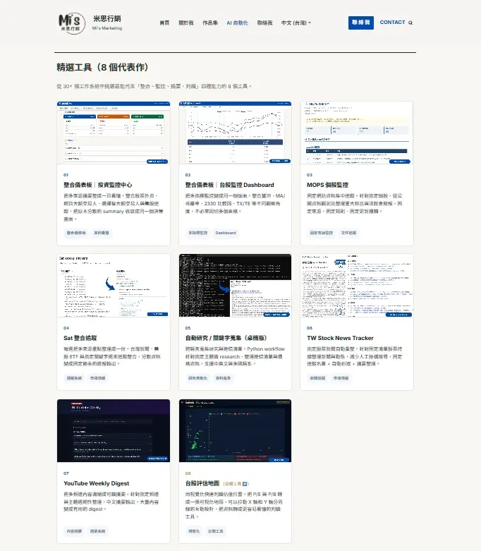精選工具（8 個代表作）