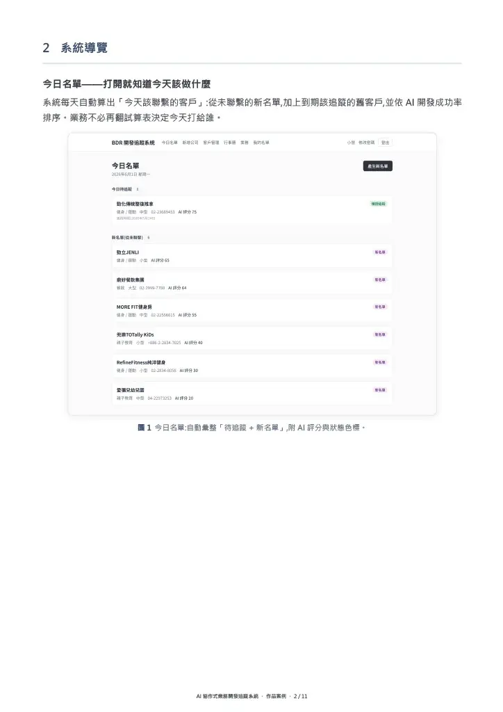 2 系統導覽