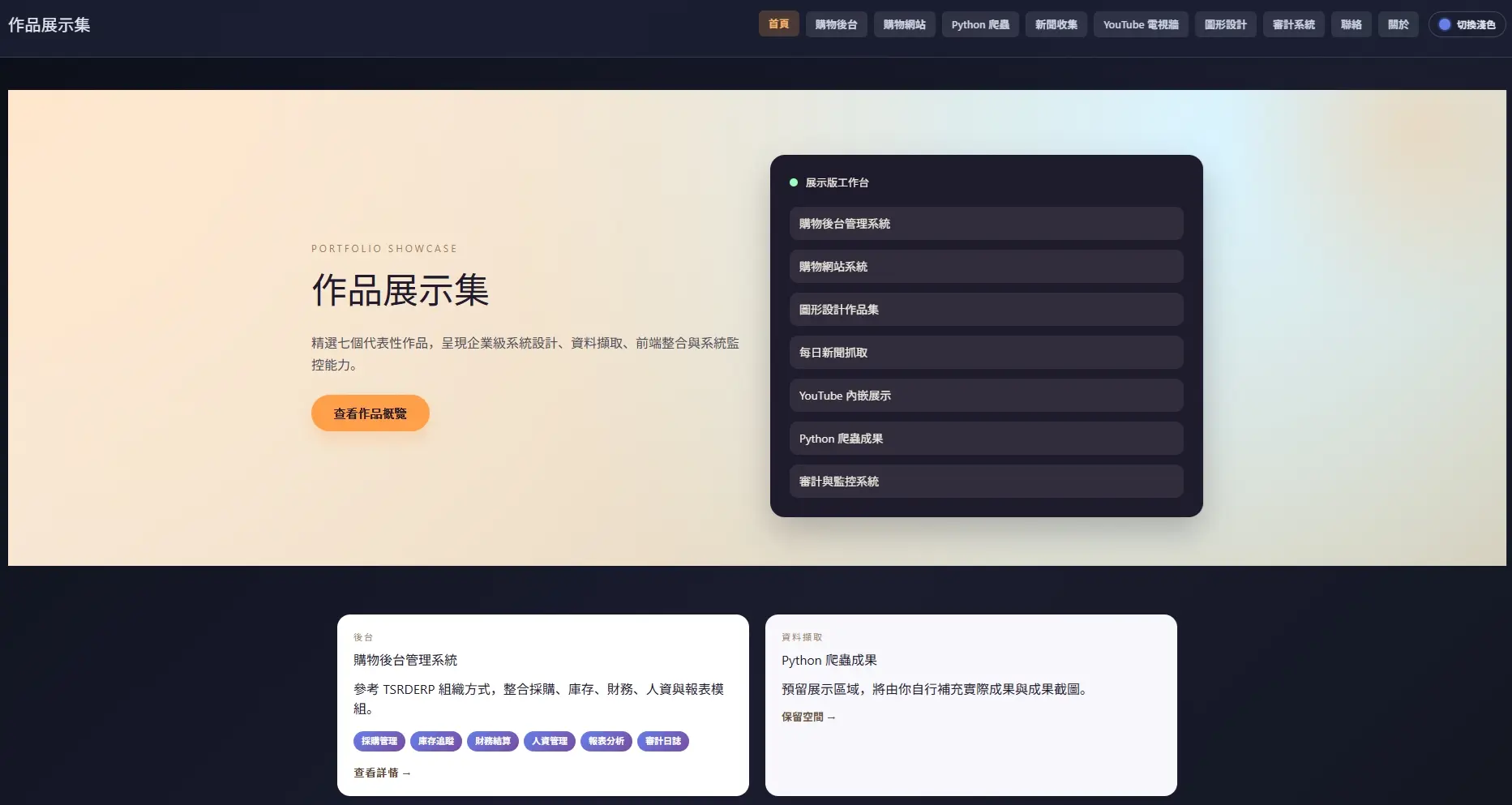 首頁重點安排