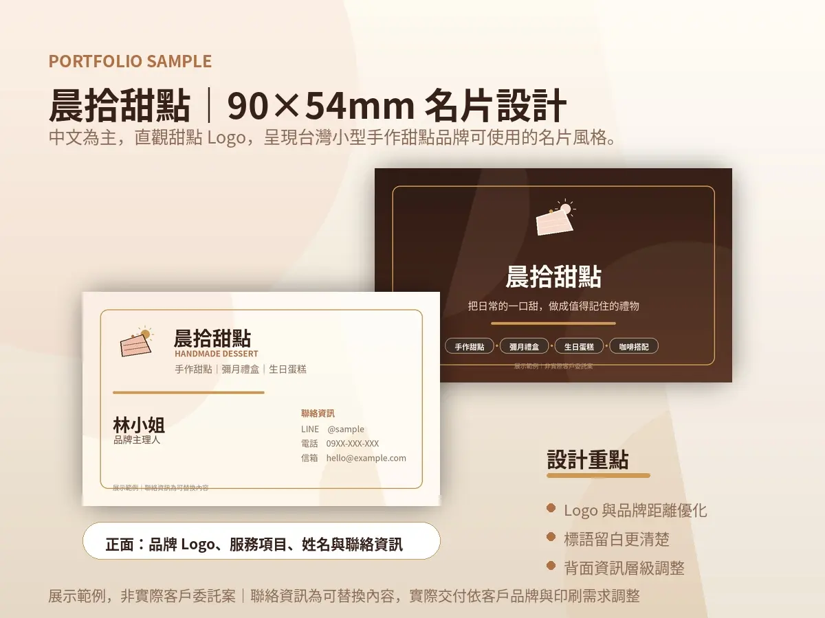 正反面整合品牌形象與服務記憶點