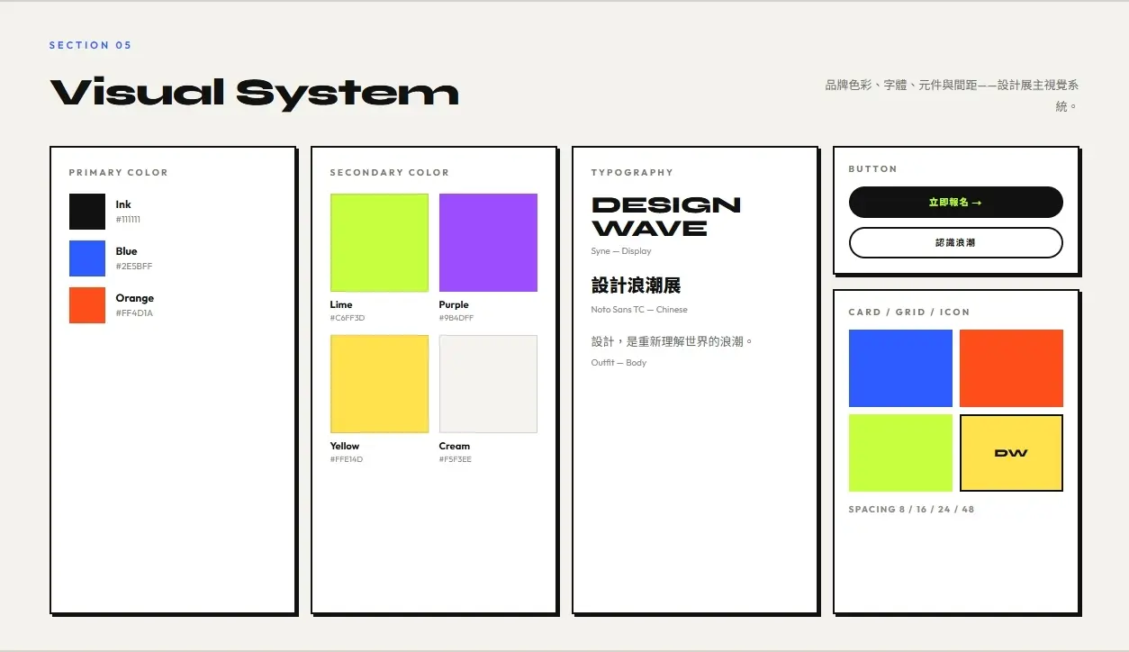 視覺規範與設計系統展示