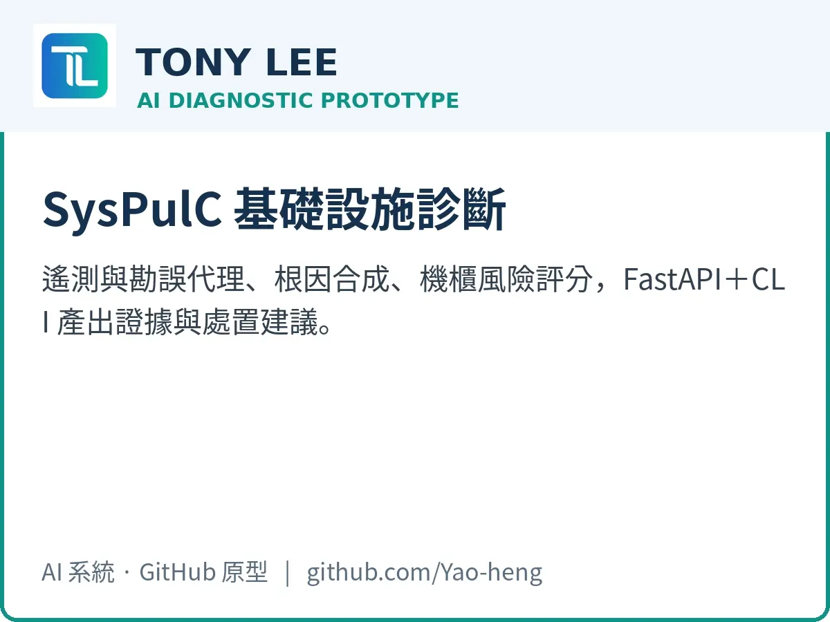 SysPulC：基礎設施診斷 AI 原型 — github.