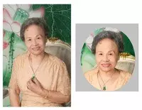 人相修圖(遺照、靈堂照)