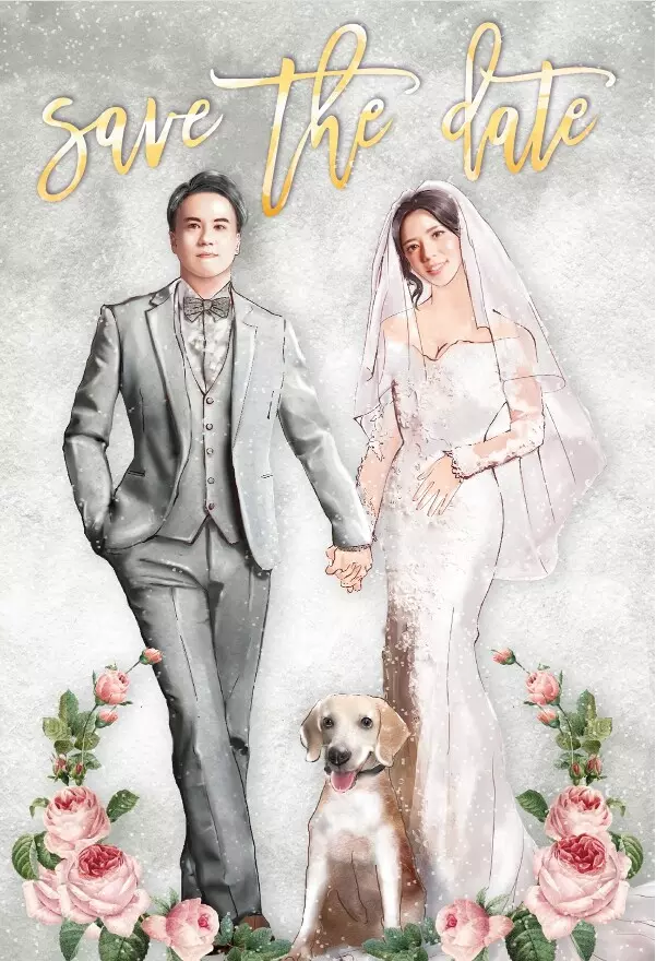 似顏繪/真人插畫風/婚禮喜帖製作