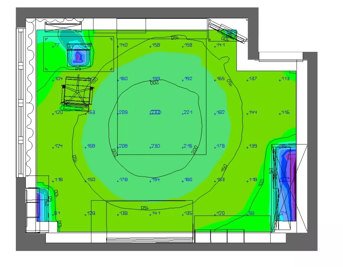 照明模擬-平面圖-3D效果-室內設計